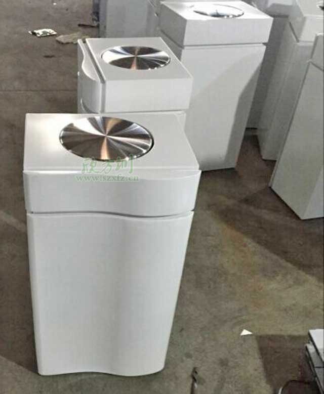 冰箱造型不锈钢烤漆果皮箱厂家服务佛山南海万达商场