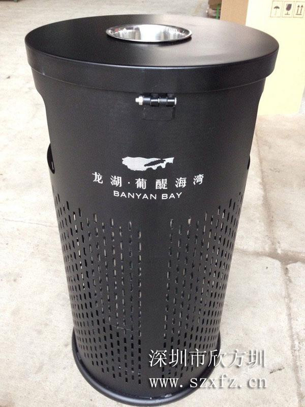 龙湖地产定制户外圆形垃圾桶