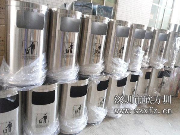 龙华人民医院订购欣方圳不锈钢圆形垃圾桶