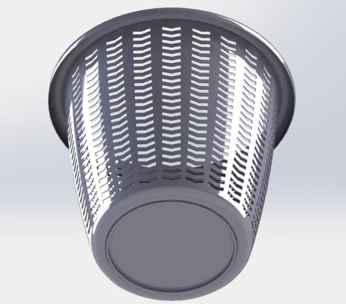 SolidWorks软件建模学垃圾桶怎么画－渲染效果图