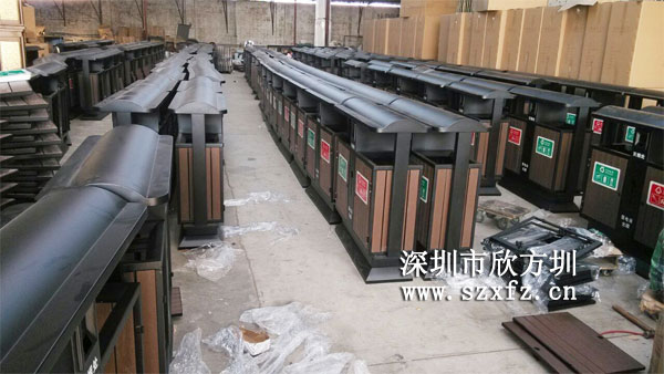 清远美林湖采购钢木分类垃圾桶