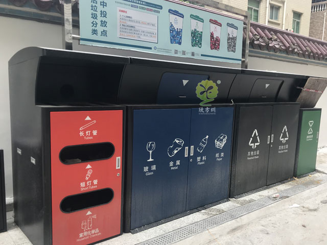 深圳龙华区垃圾分类集中投放点配宣传指引牌洗手盆