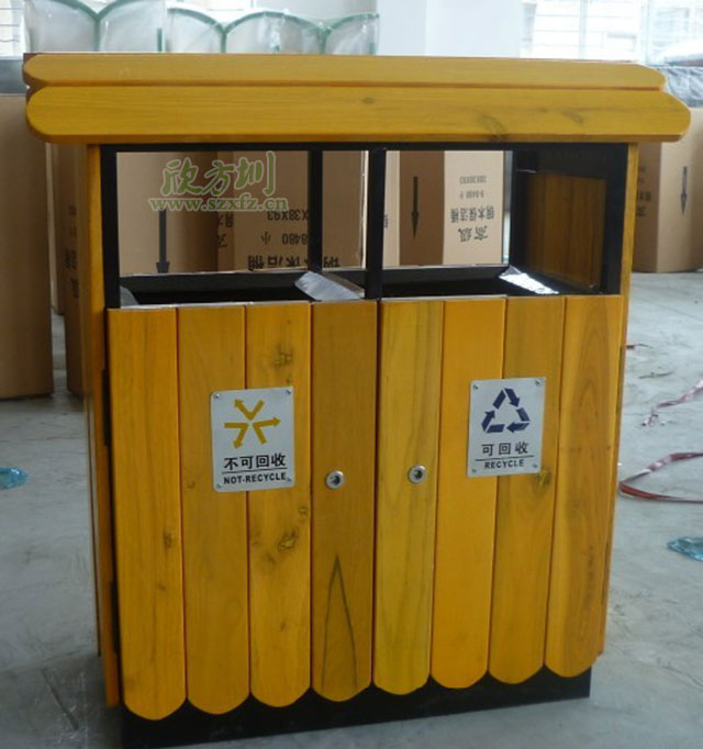 欣方圳钢木垃圾桶 入驻宜昌房产业