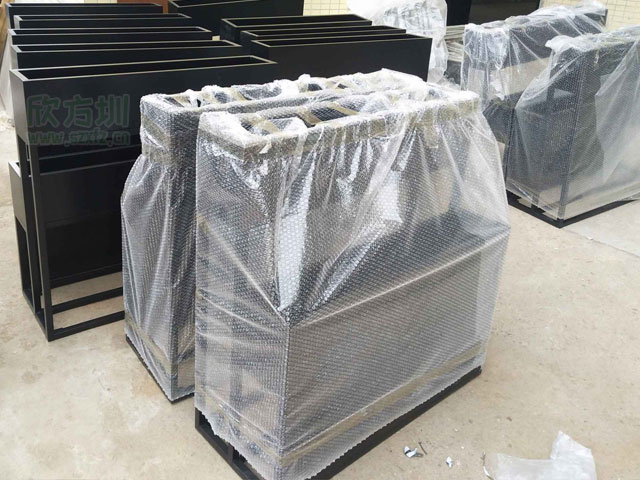 商业街户外双层组合金属烤漆花箱欣方圳工厂批量生产图