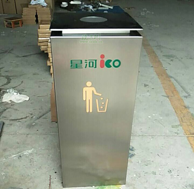 高档室内不锈钢垃圾桶助龙岗星河iCO盛大开业