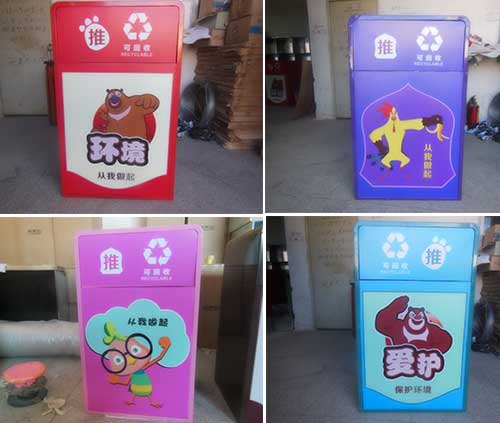 欣方圳景区钢制垃圾桶厂家美化广东河源市景区